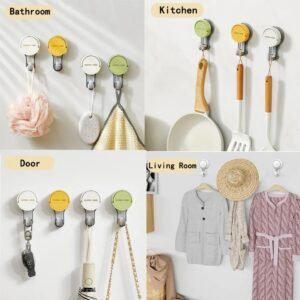 Reusable Suction Hook Strong Vacuum Wall Hook for Bathroom Kitchen Hanging Towels Clothes and Accessories - Image 6