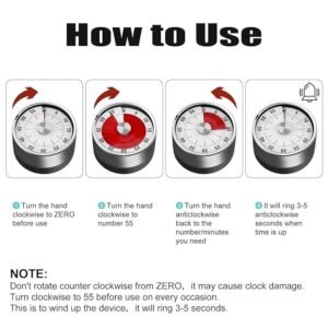 Mechanical Alarm Clock Classic Wind Up Alarm Clock Loud Bell Analog Desk Clock for Bedroom Office and Travel - Image 3