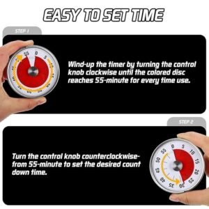 Mechanical Alarm Clock Classic Wind Up Alarm Clock Loud Bell Analog Desk Clock for Bedroom Office and Travel - Image 4