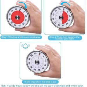 Mechanical Alarm Clock Classic Wind Up Alarm Clock Loud Bell Analog Desk Clock for Bedroom Office and Travel - Image 6