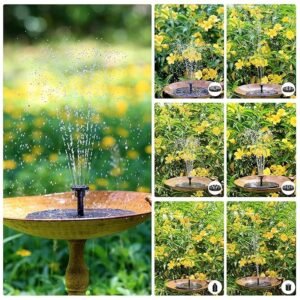 Solar Water Fountain Garden Pond Fountain Pump Solar Powered Floating Water Pump for Bird Bath Pond Garden Decoration - Image 5