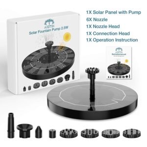 Solar Water Fountain Garden Pond Fountain Pump Solar Powered Floating Water Pump for Bird Bath Pond Garden Decoration - Image 9
