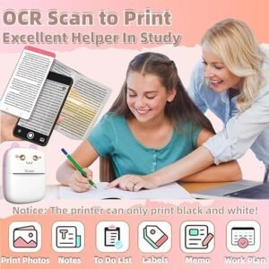 Mini Printer Portable Wireless Thermal Printer for Mobile Phone Photo Printing Notes Labels and Small Document Printing - Image 2