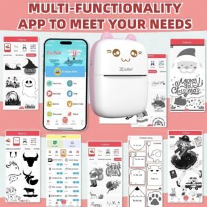 Mini Printer Portable Wireless Thermal Printer for Mobile Phone Photo Printing Notes Labels and Small Document Printing - Image 6