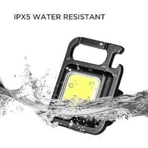 Rechargeable LED COB Keychain Light Portable Mini Flashlight with Bright COB LED Emergency Keychain Torch - Image 4