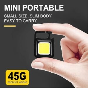 Rechargeable LED COB Keychain Light Portable Mini Flashlight with Bright COB LED Emergency Keychain Torch - Image 9