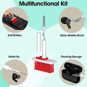 5 in 1 Keyboard Cleaning Brush Multi Function Cleaning Tool Kit for Keyboard Earbuds Laptop Camera and Electronics - Image 5