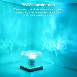 Water Ripple Lamp LED Projection Lamp Decorative Ocean Wave Light for Bedroom Living Room and Relaxing Ambient Lighting - Image 5