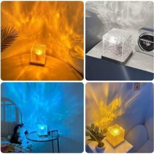 Water Ripple Lamp LED Projection Lamp Decorative Ocean Wave Light for Bedroom Living Room and Relaxing Ambient Lighting - Image 7