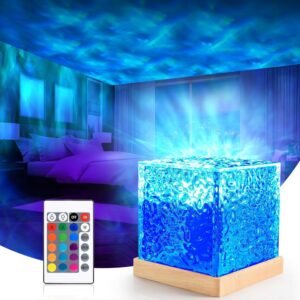 Water Ripple Lamp LED Projection Lamp Decorative Ocean Wave Light for Bedroom Living Room and Relaxing Ambient Lighting - Image 1