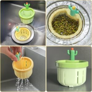 Cactus Kitchen Sink Drain Strainer Cute Cactus Sink Filter Hair Catcher for Kitchen Bathroom Drain Protection - Image 6