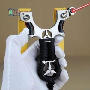 Laser Metal Slingshot Professional Outdoor Slingshot with Strong Metal Frame and Laser Aiming Support for Outdoor Target Practice - Image 5