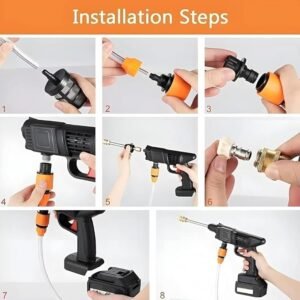 High Pressure Car Washing Gun Single Battery Portable Cordless Pressure Washer Water Gun for Car Bike and Outdoor Cleaning - Image 3