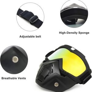 Motorcycle Goggle Mask Windproof Riding Goggles Face Mask for Motorcycle Cycling Outdoor Riding Eye Protection - Image 3