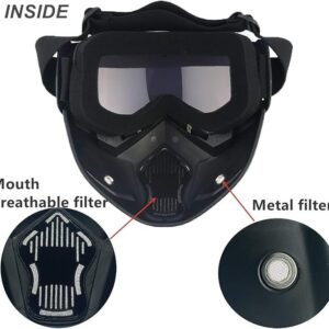 Motorcycle Goggle Mask Windproof Riding Goggles Face Mask for Motorcycle Cycling Outdoor Riding Eye Protection - Image 5