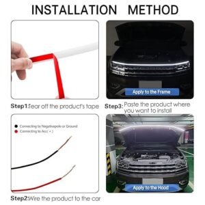 Car Hood Light LED Engine Bay Light Strip Waterproof Under Hood Light for Car Engine Compartment Illumination - Image 7