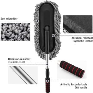 Microfiber Car Duster Scratch Free Car Cleaning Duster Brush for Removing Dust from Car Interior and Exterior - Image 5