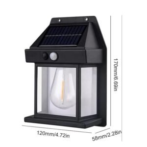 Solar Wall Bulb Light Outdoor Solar Powered LED Bulb Lamp Waterproof Garden Wall Light for Outdoor Decoration - Image 2
