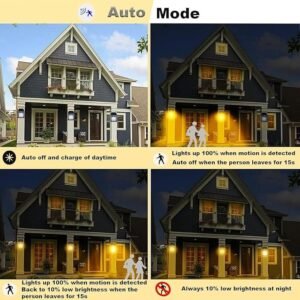 Solar Wall Bulb Light Outdoor Solar Powered LED Bulb Lamp Waterproof Garden Wall Light for Outdoor Decoration - Image 6