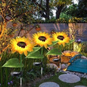 Solar Sunflower Light Garden Decorative Solar LED Flower Light for Lawn Pathway Garden Decoration - Image 3