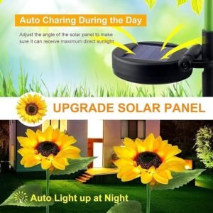Solar Sunflower Light Garden Decorative Solar LED Flower Light for Lawn Pathway Garden Decoration - Image 4
