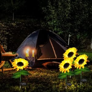 Solar Sunflower Light Garden Decorative Solar LED Flower Light for Lawn Pathway Garden Decoration - Image 7