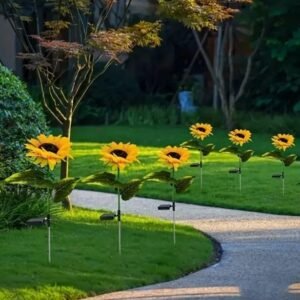 Solar Sunflower Light Garden Decorative Solar LED Flower Light for Lawn Pathway Garden Decoration - Image 8