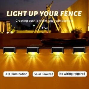 Solar Stair Light Outdoor LED Step Light Waterproof Solar Powered Deck Stair Light for Garden Pathway Patio Fence and Staircase Safety Lighting - Image 8