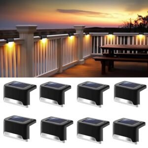 Solar Stair Light Outdoor LED Step Light Waterproof Solar Powered Deck Stair Light for Garden Pathway Patio Fence and Staircase Safety Lighting - Image 9