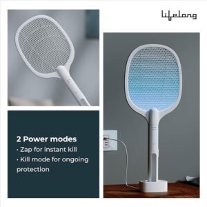Mosquito Racket Electric Mosquito Bat Rechargeable Insect Killer Racket for Indoor and Outdoor Mosquito Control - Image 4