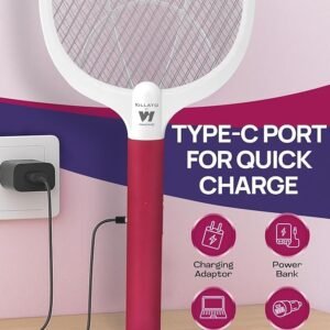 Mosquito Racket Electric Mosquito Bat Rechargeable Insect Killer Racket for Indoor and Outdoor Mosquito Control - Image 8