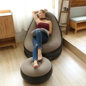 Inflatable Lounge Chair Portable Air Sofa Chair for Outdoor Camping Beach Travel and Relaxation Seating - Image 2