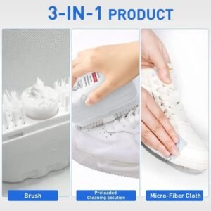 2 In 1 Shoe Cleaning Brush Double Sided Shoe Brush for Cleaning Sneakers Boots and Footwear with Built In Scrubber - Image 2