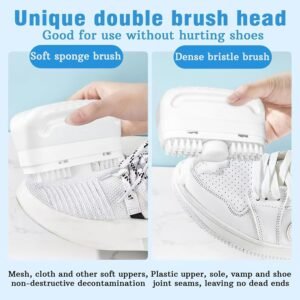 2 In 1 Shoe Cleaning Brush Double Sided Shoe Brush for Cleaning Sneakers Boots and Footwear with Built In Scrubber - Image 7