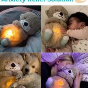 Breathing Teddy Bear Plush Toy Soft Breathing Teddy Sleep Companion with Calming Motion and Gentle Light for Kids Comfort and Relaxation - Image 8