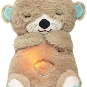 Breathing Teddy Bear Plush Toy Soft Breathing Teddy Sleep Companion with Calming Motion and Gentle Light for Kids Comfort and Relaxation - Image 1
