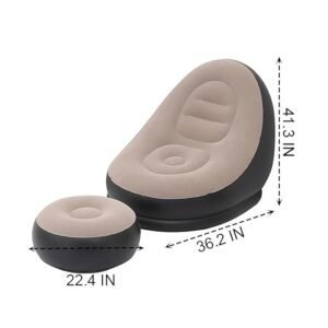 Inflatable Air Sofa Portable Air Lounger Inflatable Couch Outdoor Camping Beach Travel Inflatable Chair with Easy Air Filling Design - Image 3