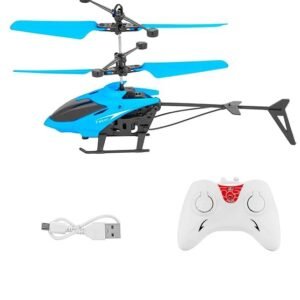 Flying Helicopter Toy Infrared Controlled Flying Helicopter Toy with LED Lights for Kids Indoor Outdoor Play - Image 1