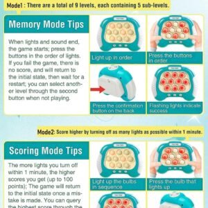 Puzzle Pop Light Up Game Interactive Electronic Puzzle Game with Light Effects Brain Teaser Game for Kids and Adults - Image 6