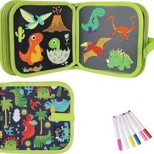 Reusable Kids Erasable Doodle Book Set Magic Drawing Book with Erasable Pages and Water Pen Educational Creative Activity Book for Children - Image 6