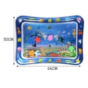 Baby Water Play Mat Inflatable Tummy Time Activity Mat for Infants Sensory Development and Baby Playtime - Image 2