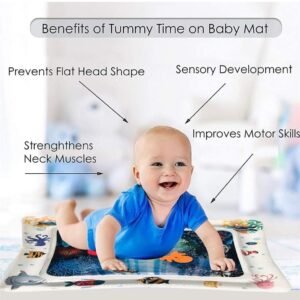 Baby Water Play Mat Inflatable Tummy Time Activity Mat for Infants Sensory Development and Baby Playtime - Image 7