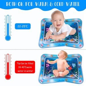 Baby Water Play Mat Inflatable Tummy Time Activity Mat for Infants Sensory Development and Baby Playtime - Image 8