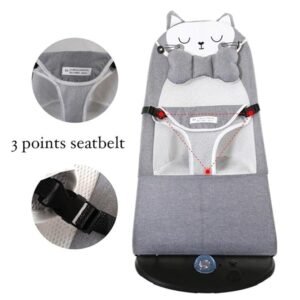 Baby Bouncer Infant Rocking Chair Baby Bouncing Seat with Soft Cushion Support for Comfort and Playtime - Image 5