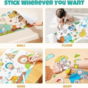 Drawing Paper Roll for Kids Large Coloring Paper Roll for Painting Drawing Art and Creative Activities - Image 4