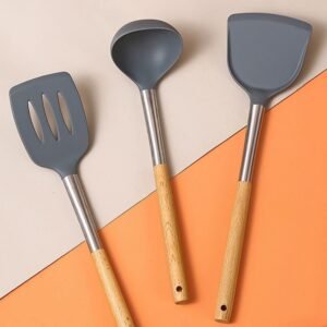Silicone Spatula Set for Kitchen Heat Resistant Non Stick Cooking Spatulas for Baking Mixing and Cooking - Image 4
