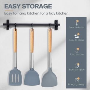 Silicone Spatula Set for Kitchen Heat Resistant Non Stick Cooking Spatulas for Baking Mixing and Cooking - Image 6
