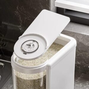 Rice Dispenser Grain Storage Container Food Dispenser Large Capacity Airtight Rice Storage Box for Kitchen Grain Rice Cereal Beans Storage Organizer for Home Kitchen - Image 6