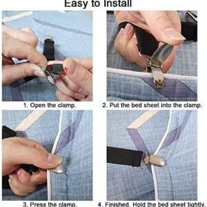 4 Pcs Triangle Bed Sheet Fixer Adjustable Mattress Sheet Clips Holder for Bed Sheets Mattress Cover Fasteners - Image 2