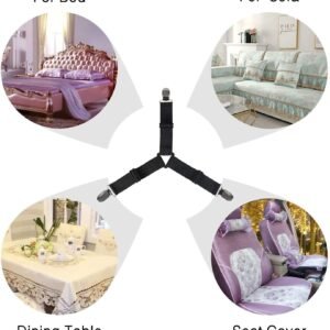 4 Pcs Triangle Bed Sheet Fixer Adjustable Mattress Sheet Clips Holder for Bed Sheets Mattress Cover Fasteners - Image 8